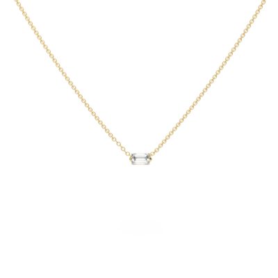 collier Joie or et diamant baguette