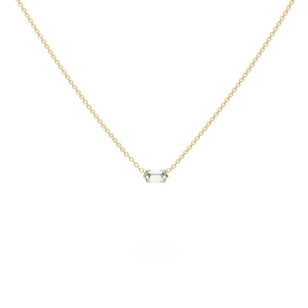 collier Joie or et diamant baguette