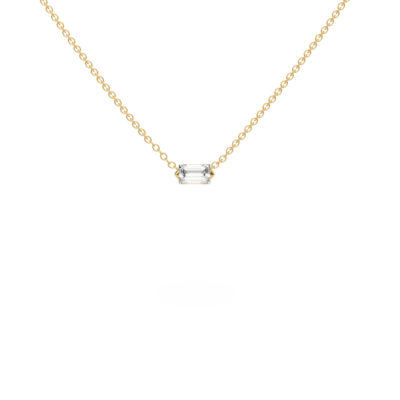 collier Joie or et diamant baguette