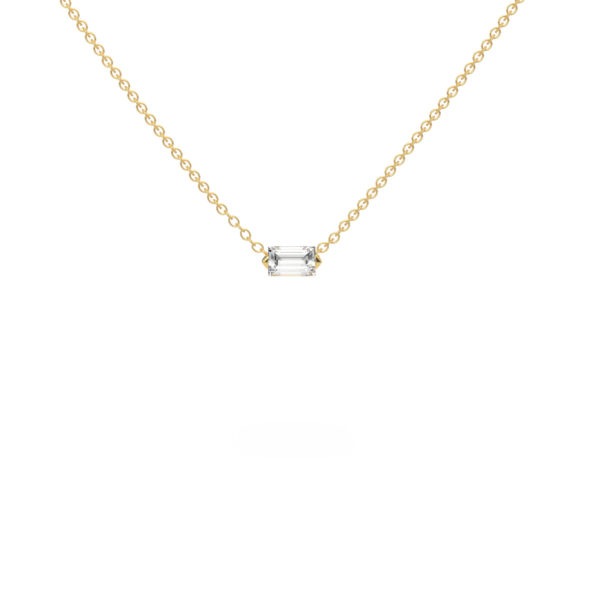 collier Joie or et diamant baguette