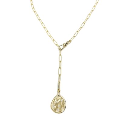 collier Mystique eslabon médaille 5 zircons