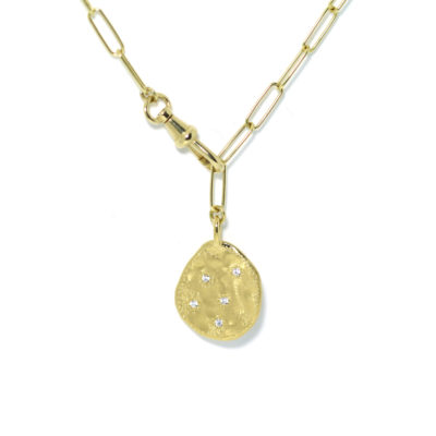 collier Mystique grandes mailles médaille Pluie d'étoiles