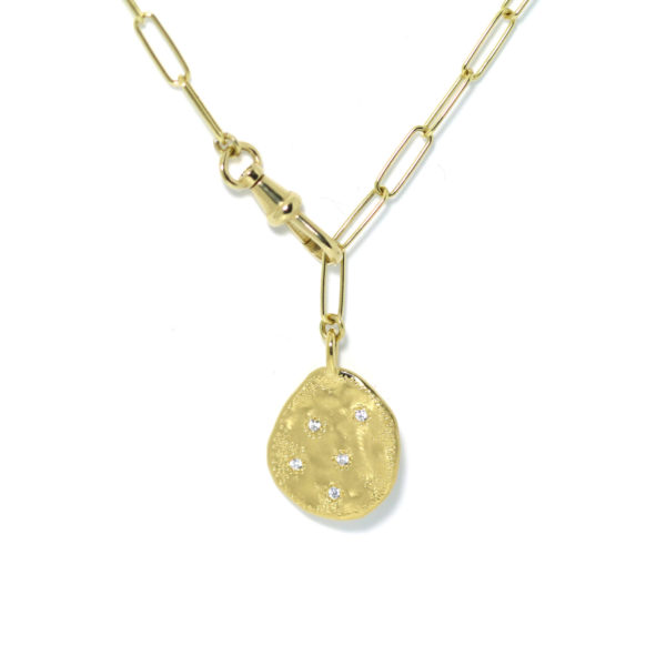 collier Mystique grandes mailles médaille Pluie d'étoiles