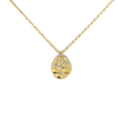 collier Pluie d'étoiles vertical vermeil