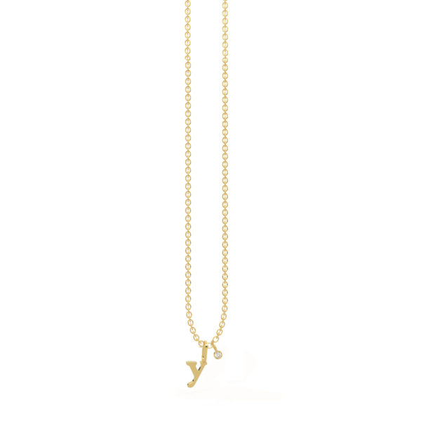 collier y et diamant