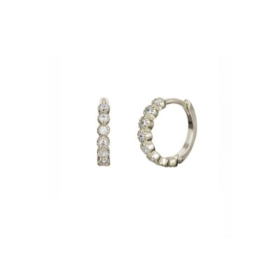 créoles vintage zircons argent