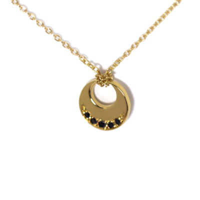 pendentif 2 diamants noirs vermeil