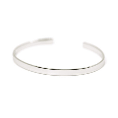 bracelet jonc JO argent massif 6mm