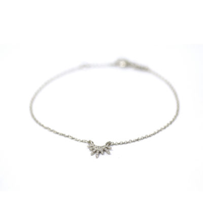 bracelet soleil or blanc et diamants