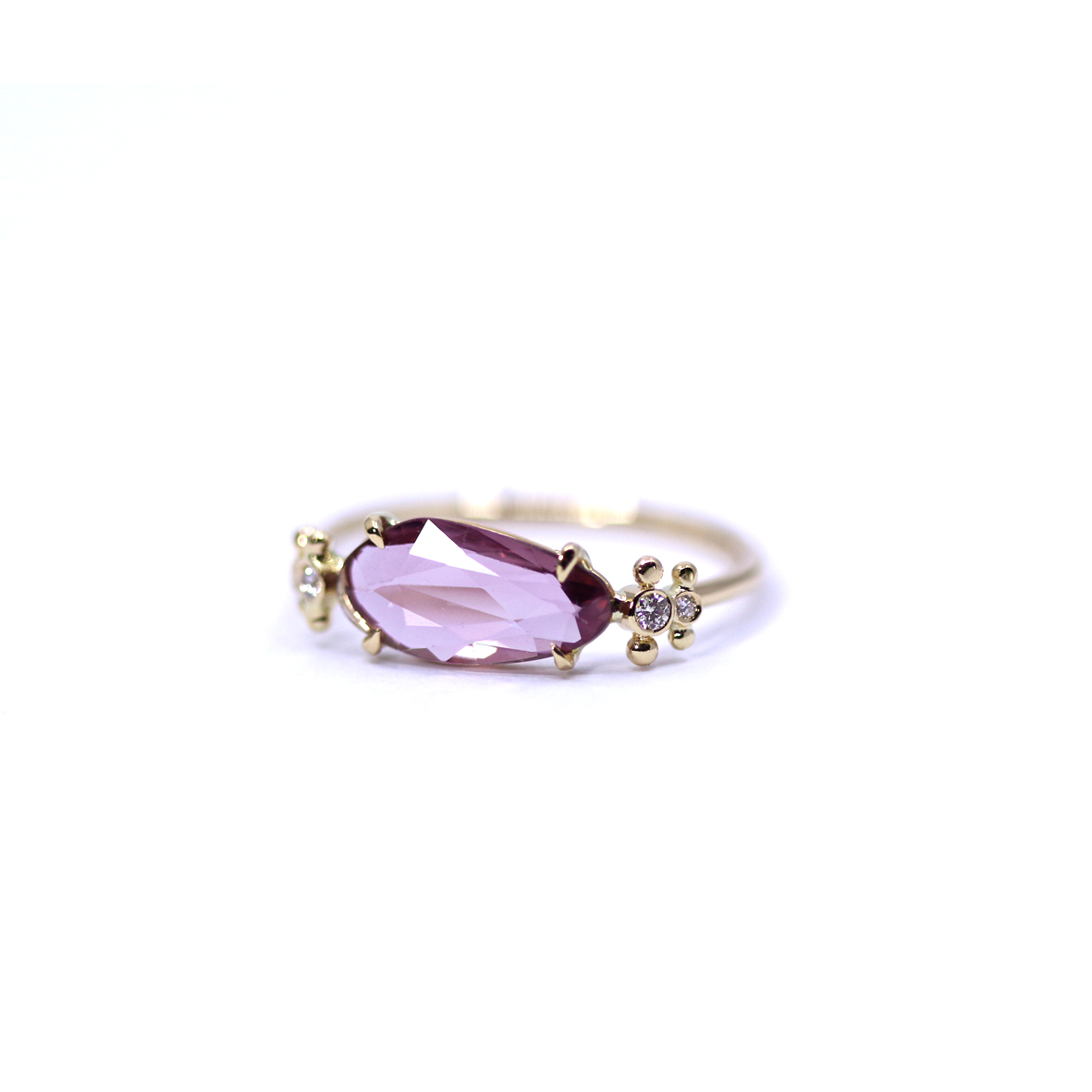 Bague Raguse saphir rose et diamants