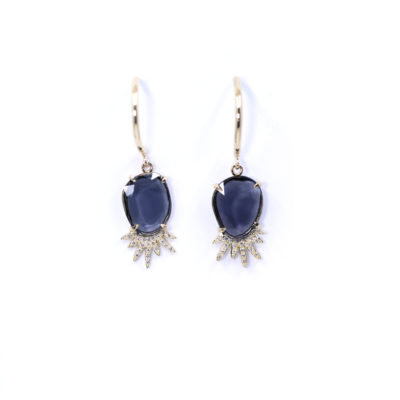 Boucles Soleil spinelles et diamants