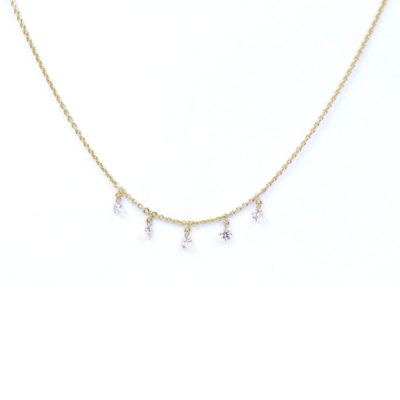 Collier Elixir Diamants pampilles or jaune