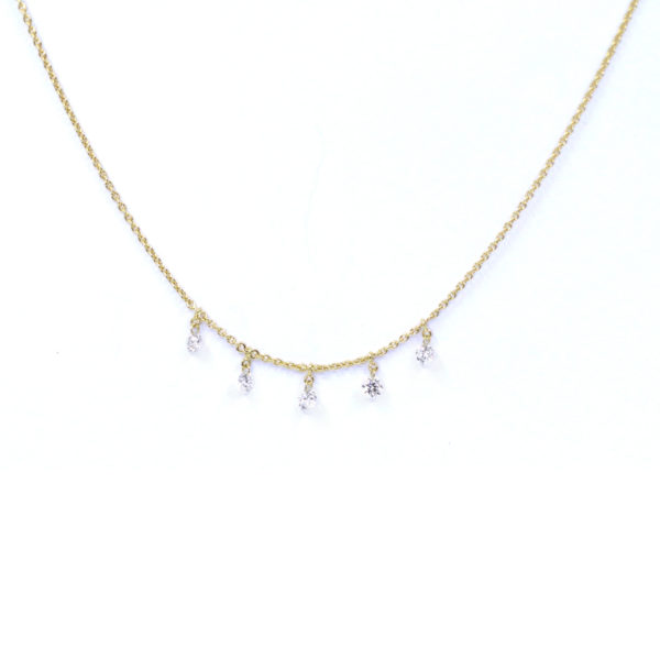 Collier Elixir Diamants pampilles or jaune