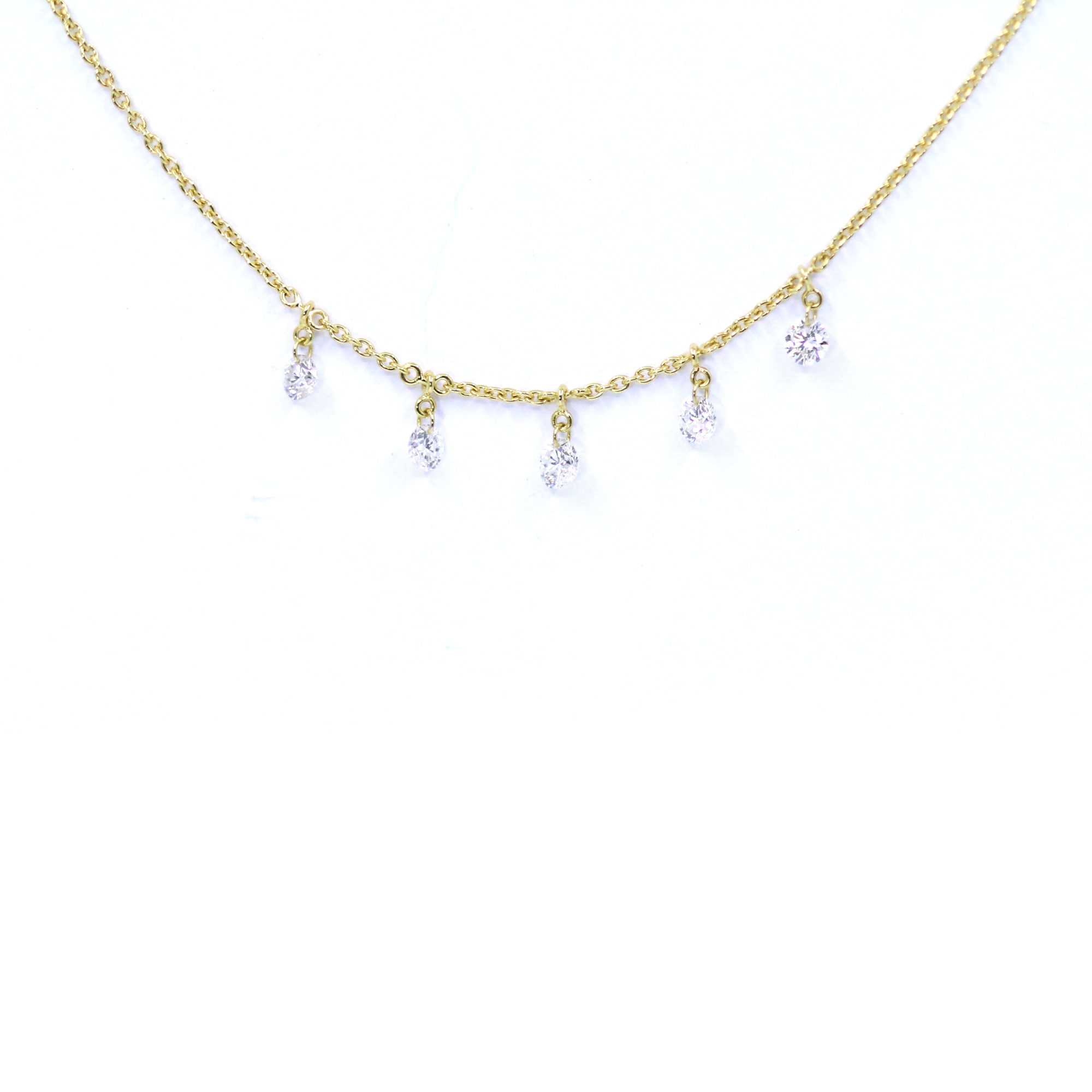 Collier Elixir Diamants pampilles or jaune