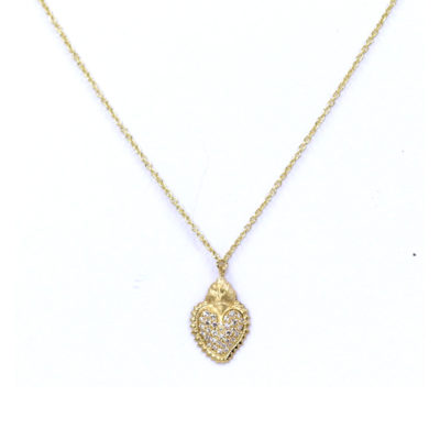 Collier ExVoto or et diamants