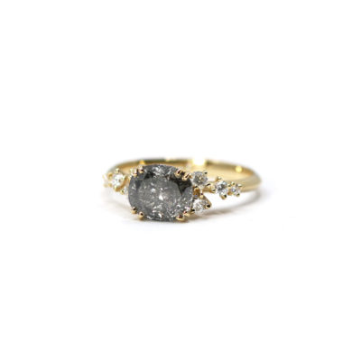 Bague L'Aristocrate diamants et diamant gris-2