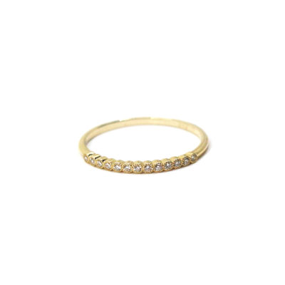 Alliance Millie or jaune diamants