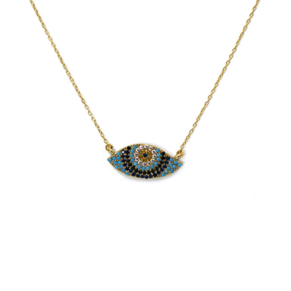 collier oeil bleu