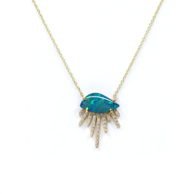 collier Cielo opale soleil et diamants