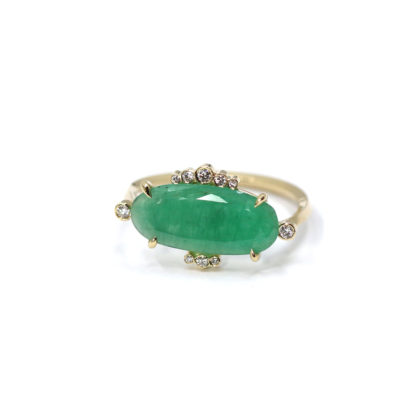 bague Ruzafa petite émeraude et diamants-1