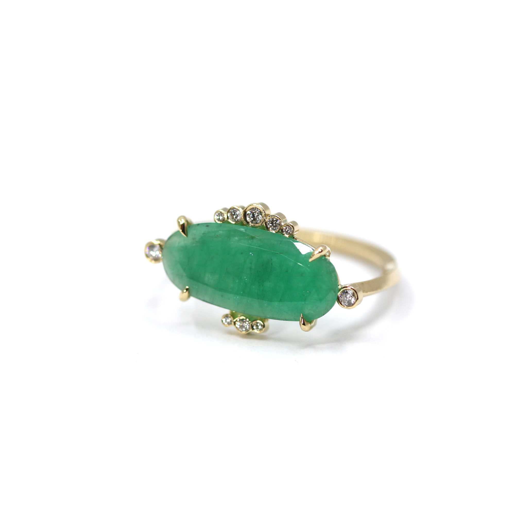 bague Ruzafa petite émeraude et diamants-1
